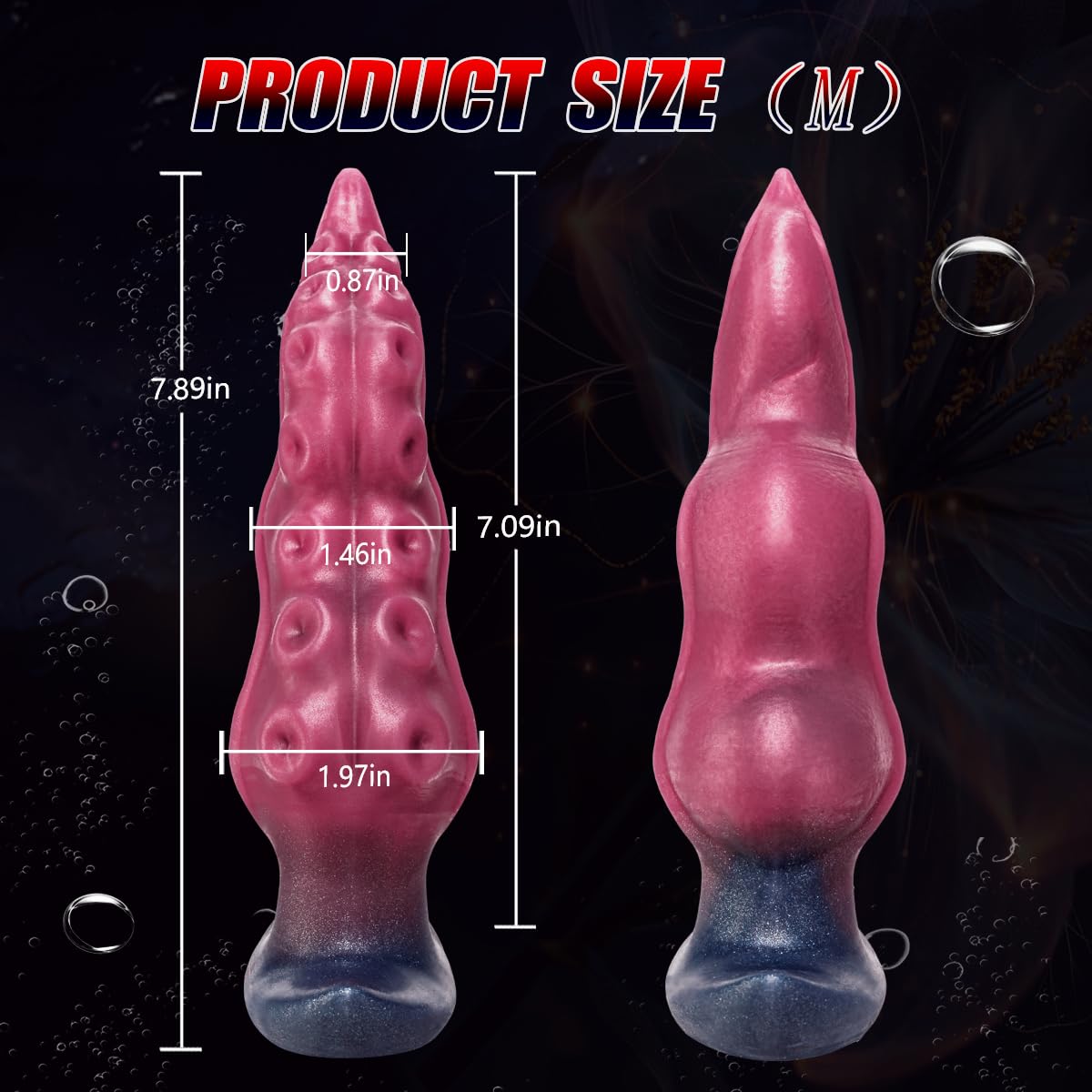 Gilingirl 7.87in Medium Tentacle Dildo Anal Plug,Silicone Butt Plug for Safe Penetration,Adult Anal Sex Toy Monster Dildo,Wearab