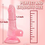 5.2 Inch Soft Anal Dildo with Powerful Strong Suction Cup, Small Anal Plug Dildos for Beginner, G-Spot Stimulation & Anal Traini
