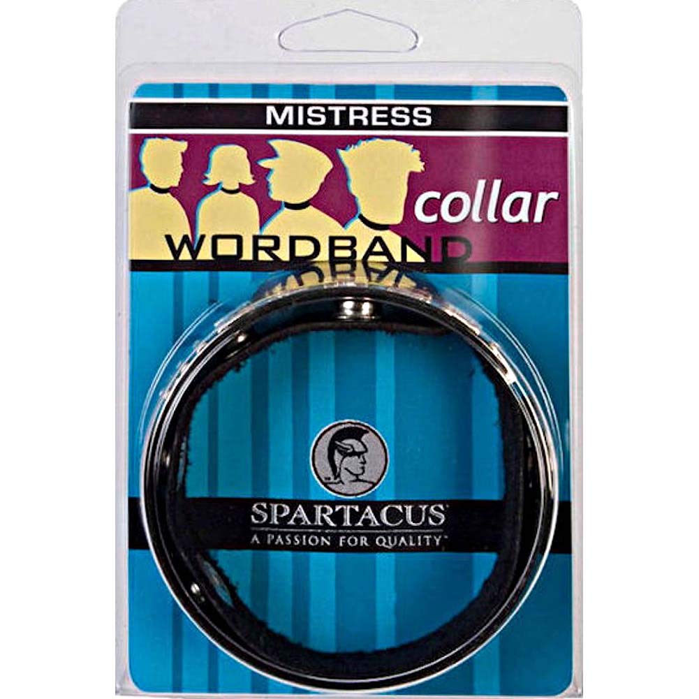 Spartacus Wordband Collar Mistress, Black