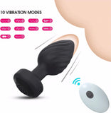 Wireless Remote Control Anal Plug - 10 Frequency Vibration, Rechargeable & Waterproof Adult Sex Toys for Men & Women, Butt Plug