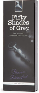 Fifty Shades Of Grey Pleasure Intensified Black Silicone Anal Beads - Graduated Size - 7.5 Inch