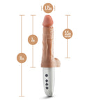 Dr Skin Silicone Dr Hammer 7In Thrusting Dildo W/ Handle Beige