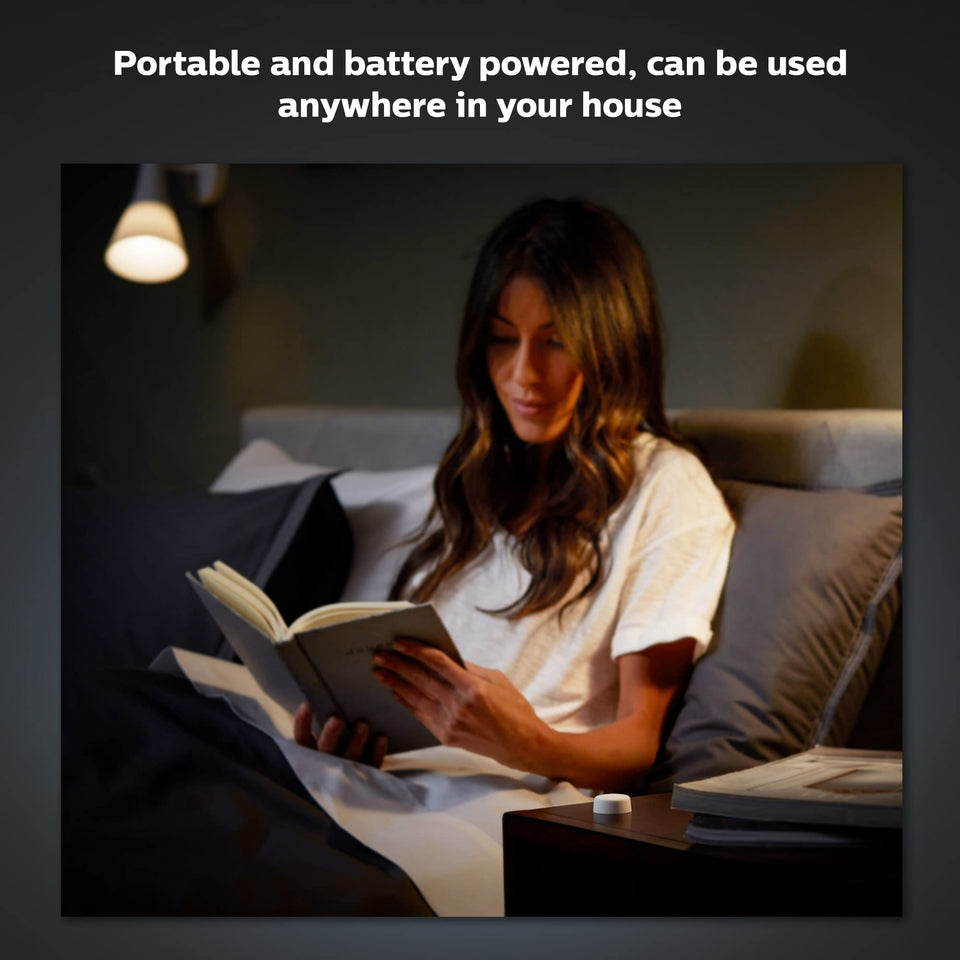 Philips Hue White Base Lumen (60W) Smart Button Starter Kit, Works With Amazon Alexa, Google Assistant, Apple Homekit 60 Watt (O