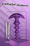 Vibrating Anal Beads Butt Plug Flexible Silicone 16 Vibration Modes Graduated Design Anal Sex Toy Waterproof Bullet Vibrator for