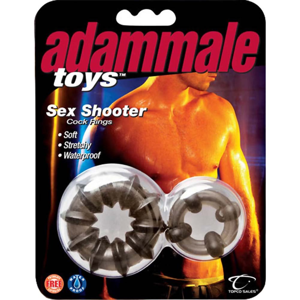 Topco Adam Male Toys Sex Shooter Cock Rings, Smoke