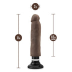 Blush Novelties Au Naturel 11'' Long Realistic Sensa Feel Dual Density Magnum Vibrating Dildo Mocha - Strong Multi Speed Suction