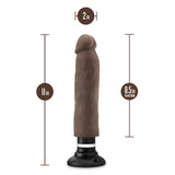 Blush Novelties Au Naturel 11'' Long Realistic Sensa Feel Dual Density Magnum Vibrating Dildo Mocha - Strong Multi Speed Suction
