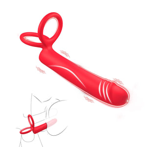 Anal Toys Vibrating Cock Ring Sex Toys for Men,Anal Dildo Male Vibrator with 10 Vibration Modes,Strap-On Dildo Butt Plug with Pe