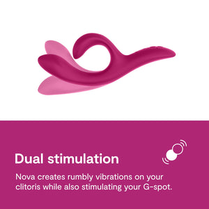 We-Vibe Nova 2 Dual Rabbit Vibrator for Women | Dildo Vibrator Adult Sex Toy | Female Clitoral Stimulator | G Spot Massager with
