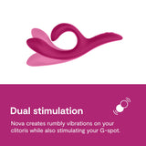 We-Vibe Nova 2 Dual Rabbit Vibrator for Women | Dildo Vibrator Adult Sex Toy | Female Clitoral Stimulator | G Spot Massager with