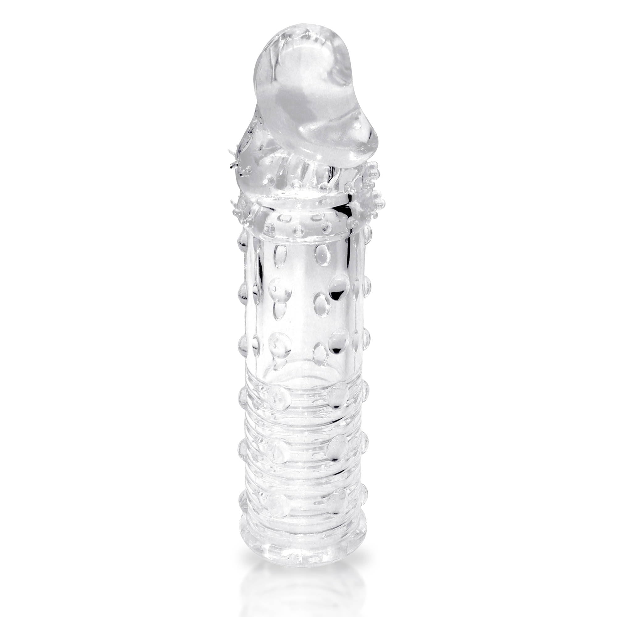 Adam & Eve Adams Extension Jelly Textured Penis Sleeve for Men, Penis Extender for Increased Stimulation, Adult Toys for Sex, S