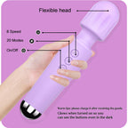 SANJIANKE Vibrator Wand, Female Adult Sex Toys, Clit Stimulator,Vibrators for Her,Sex Wand Massager Vibrating,Dildo,8 Speeds & 2