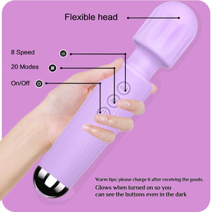 SANJIANKE Vibrator Wand, Female Adult Sex Toys, Clit Stimulator,Vibrators for Her,Sex Wand Massager Vibrating,Dildo,8 Speeds & 2