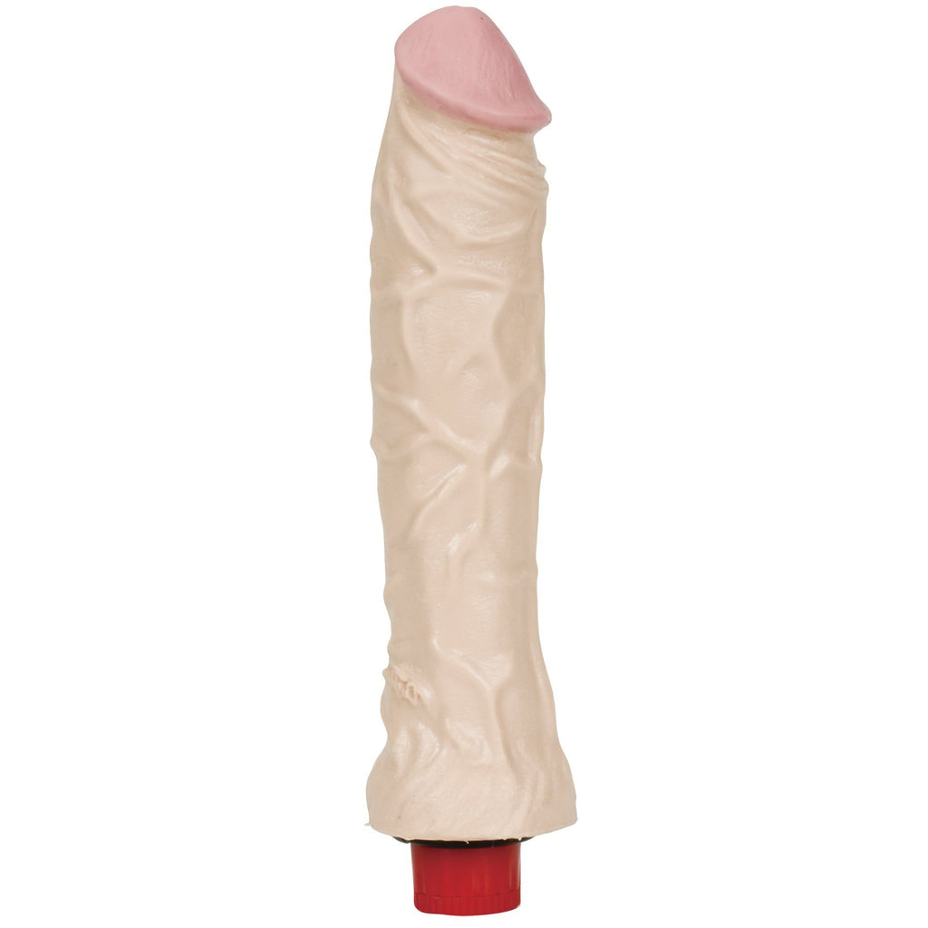 Doc Johnson The Naturals  8 Inch Heavy Veined Vibrating Dong  84 In Long And 23 In Wide  Twist Bottom To Control Vibratio