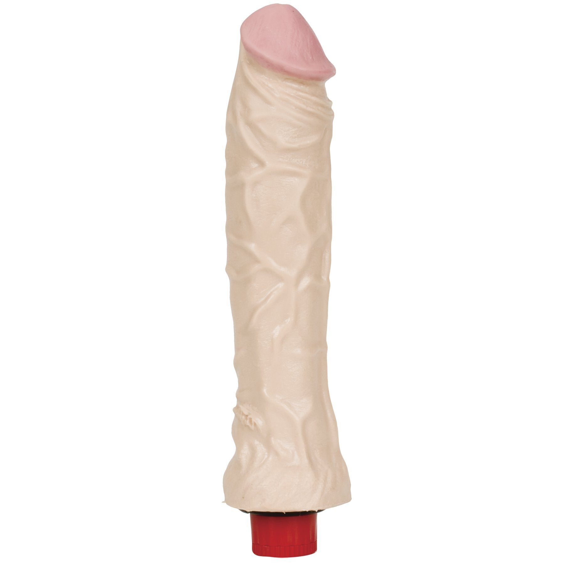 Doc Johnson The Naturals  8 Inch Heavy Veined Vibrating Dong  84 In Long And 23 In Wide  Twist Bottom To Control Vibratio