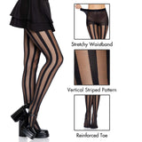 Sheer Pantyhose With Opaque Ve