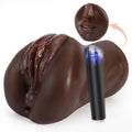 3 in 1 Pocket Pussy Male Masturbators with Bullet Vibrator - 10 Vibrations Modes Male Stroker with Textured Mouth Vagina & Tight