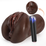 3 in 1 Pocket Pussy Male Masturbators with Bullet Vibrator - 10 Vibrations Modes Male Stroker with Textured Mouth Vagina & Tight