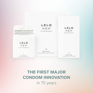 Lelo Hex Original Ultra Thin Condoms With Increased Strength, Male Condom, Lubricated Condoms For Men, 2.12-Inch/54 Mm Diameter