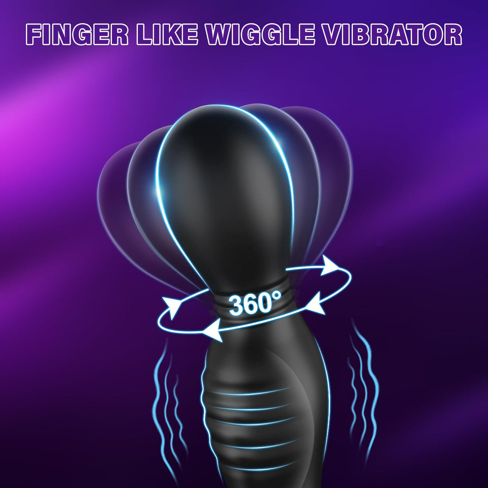 Prostate Massager Male Sex Toy - Anal Plug Vibrator Sex Toys for Men with 9 Rotations & 9 Vibrations, 360?Rotating Vibrating But