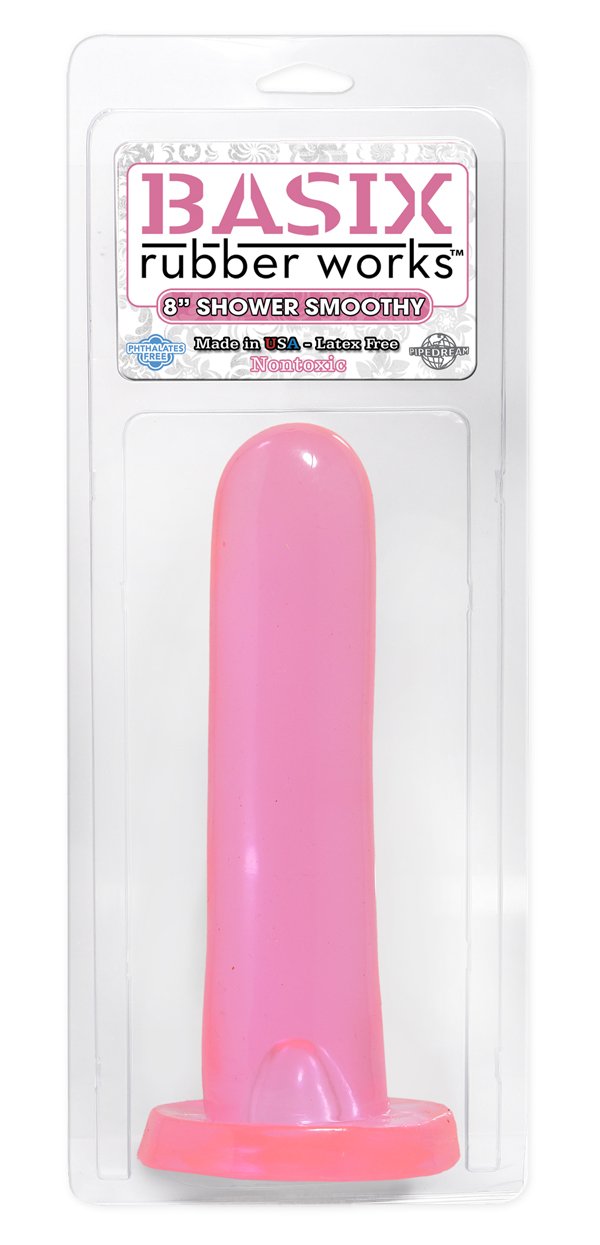 Pipedream Basix 8-Inch Shower Smoothy Dildo, Pink