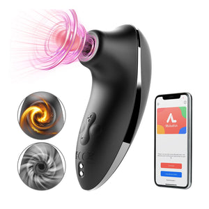Heating Sucking Vibrator Women Sex Toy - Rose Pulse Pure Sucker APP Remote Clitoral Vibrator with 5 * 5 Suction, Wide Opening Su