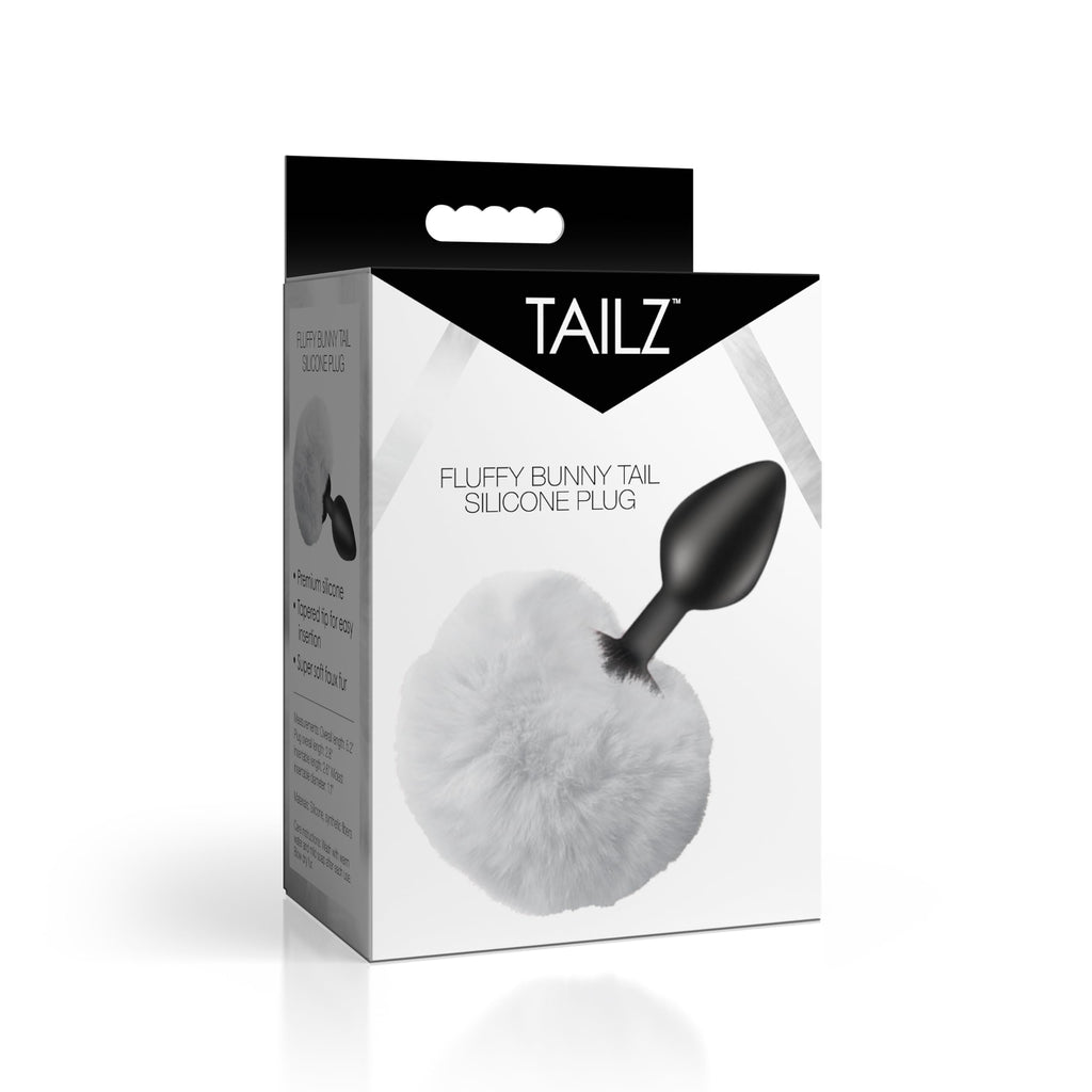 Tailz Fluffy Bunny Tail Sili Plug Wht