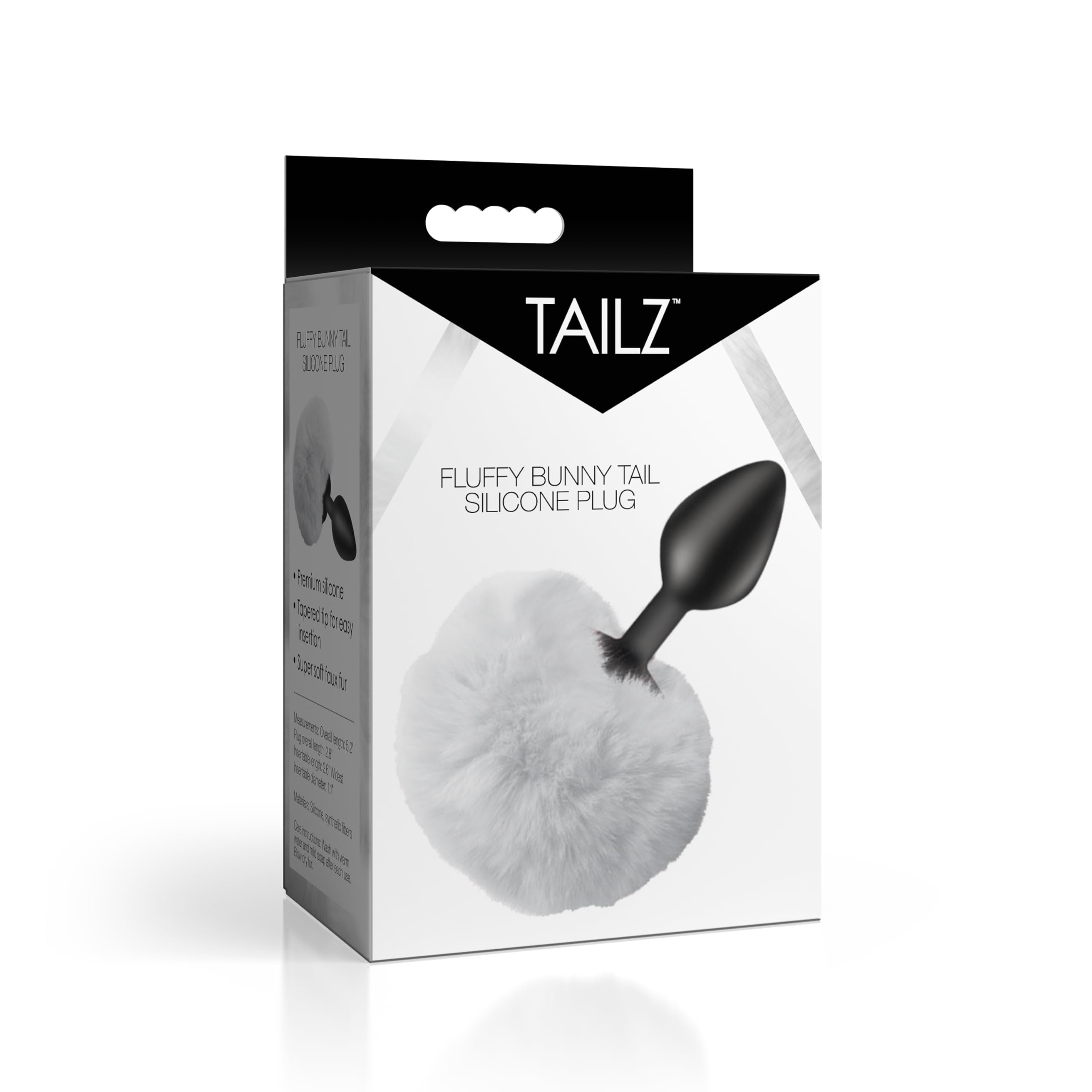 Tailz Fluffy Bunny Tail Sili Plug Wht