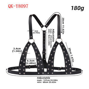 Kutocesy Sex Restraints Leather Adjustable BDSM Corset Gear & Accessories for Adult Couples Kinky Sexy Toy Role Play Game Tool (