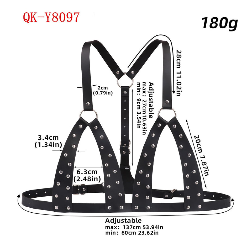 Kutocesy Sex Restraints Leather Adjustable BDSM Corset Gear & Accessories for Adult Couples Kinky Sexy Toy Role Play Game Tool (