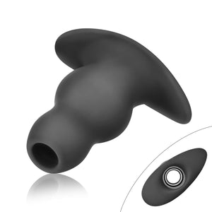 Douches Enema Anal Plug, Silicone Hollow Peep Vaginal Anal Dilator with Narrow Flared Base for Comfortable Wearing, Anchor Butt