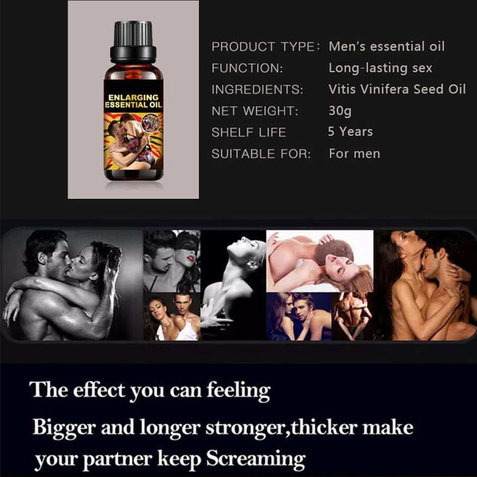 Men Massage Oil for Sex -Sexual Enhancement Erection Cream Penisgrowth Oil Longer Thicker Penis Energy Massage Essential Oil Sex