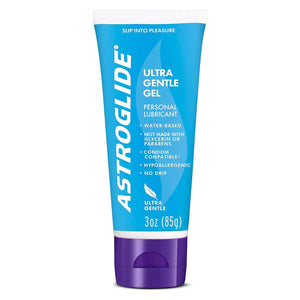 Astroglide Water Based Lube 3oz  Ultra Gentle Gel Personal Lubricant  Hypoallergenic with No Parabens or Glycerin  Sex Lube fo