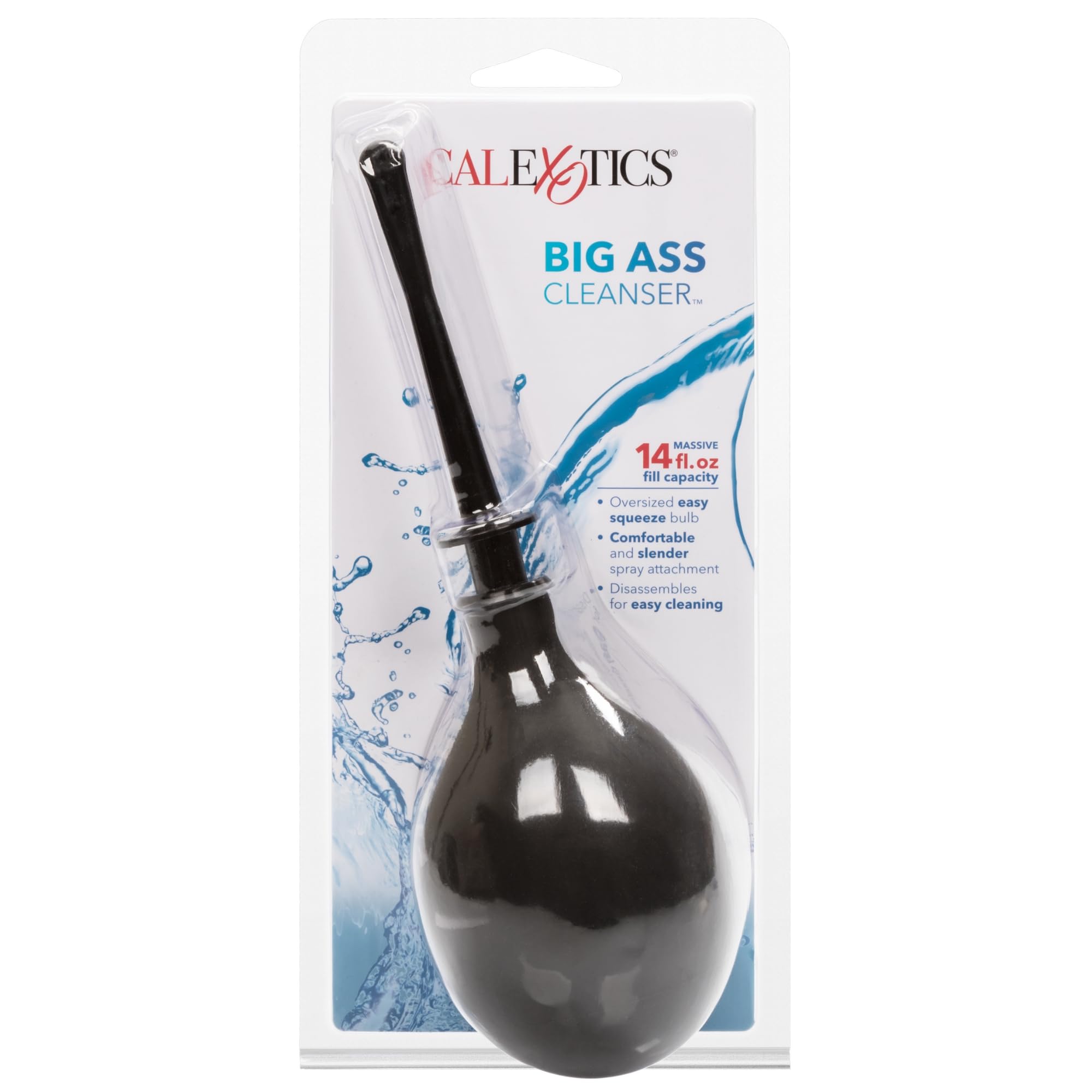 Calexotics Big Ass Cleaner - Anal Douche Enema Bulb For Men And Women - Male Water Cleaning System Set With Multi Directional No