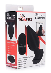 (WD) ASS THUMPERS RIBBED VIBRA ANAL PLUG W/ REMOTE