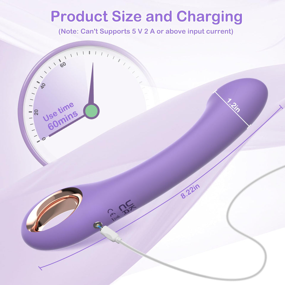 FBAUMSX G Spot Vibrator Sex Toys - Ergonomics Curved Clitoral G Spot Anal Stimulator Dildo, Adult Toys with 10 Powerful Vibratin