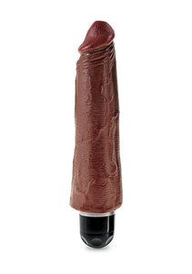 (D) King Cock 8 Vibrating Sti Brown ''