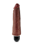 (D) King Cock 8 Vibrating Sti Brown ''