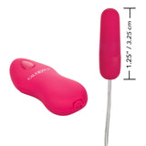 Calexotics Whisper Micro Bullet - Self Heating Wired Pocket Bullet Vibrator - Remote Control Sex Toys For Couples - Adult Egg Ma