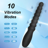 Silicone Vibrating Anal Beads Butt Plug Prostate Massager Adult Toy, Rechargeable Clitoris Anal Vibrator Waterproof G-Spot Stimu
