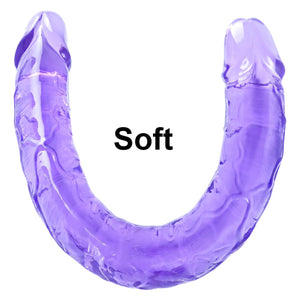 18 * 1.7 '' Double-Headed Thick Giant Dildo, Extra Long Realistic Dildo, Huge Flexible Fat Penis G-spot/Anal,Double-Sided XXL Wi