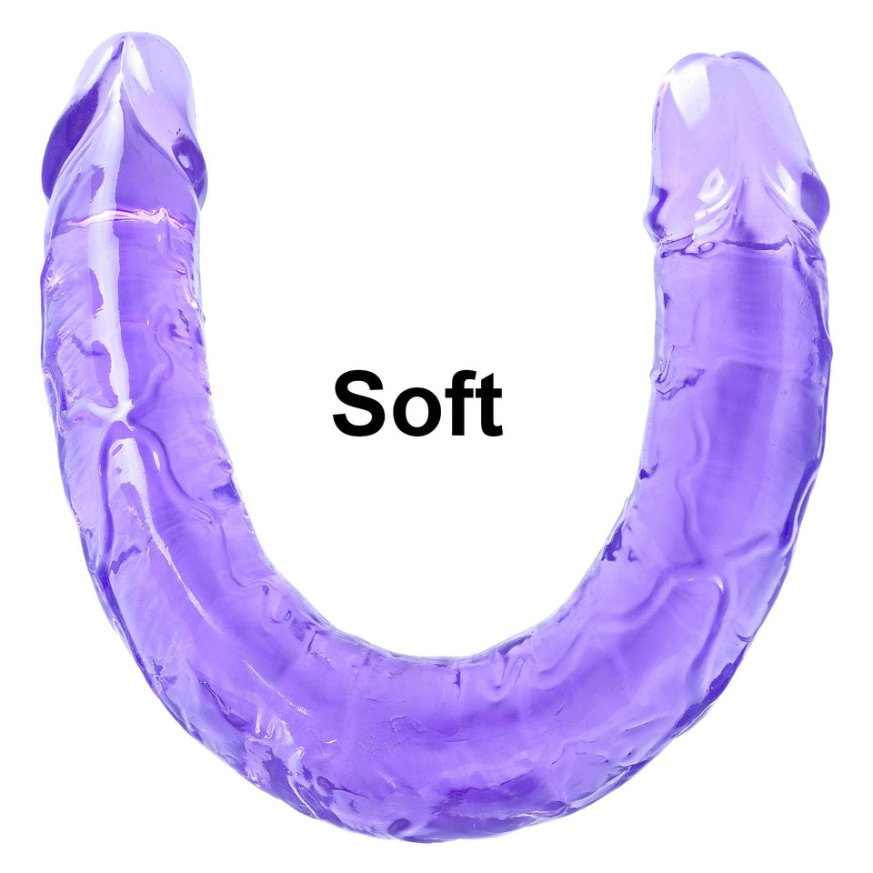 18 * 1.7 '' Double-Headed Thick Giant Dildo, Extra Long Realistic Dildo, Huge Flexible Fat Penis G-spot/Anal,Double-Sided XXL Wi