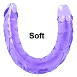 18 * 1.7 '' Double-Headed Thick Giant Dildo, Extra Long Realistic Dildo, Huge Flexible Fat Penis G-spot/Anal,Double-Sided XXL Wi