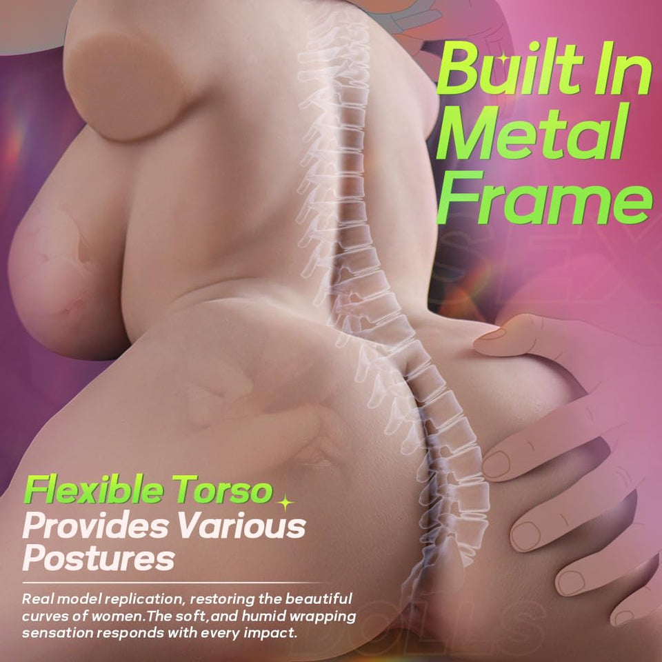 37.5LB Life Size Sex Doll with Flexible Torso, with Realistic Full Size Body Skin Texture, Soft Butt Big Breasts Pussy Ass Mastu