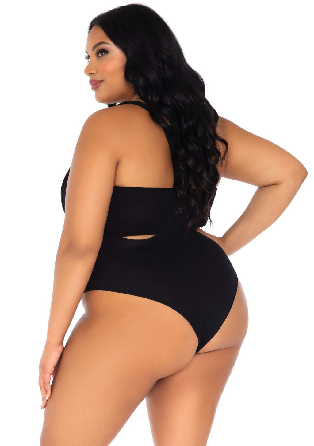 2 Pc Opaque Bandeau And Suspen - 1X-2X / Black