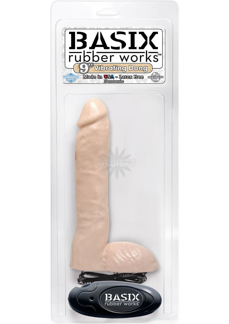 Pipedream Products Basix 9'' Vibrating Dong, Flesh