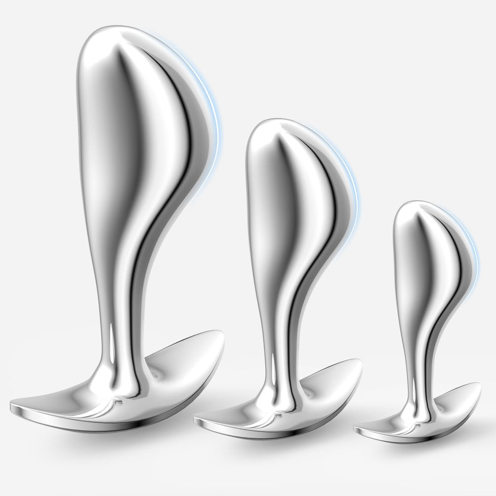 Yivans Anal Plug Anal Training Sets for Beginners - SM Fetish Sex Toys for Unisex Butt Plug with Flared Base Prostate Massager A