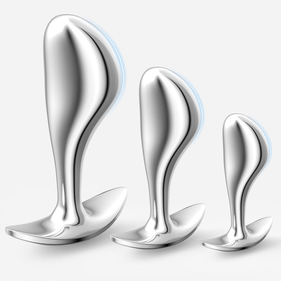 Yivans Anal Plug Anal Training Sets for Beginners - SM Fetish Sex Toys for Unisex Butt Plug with Flared Base Prostate Massager A