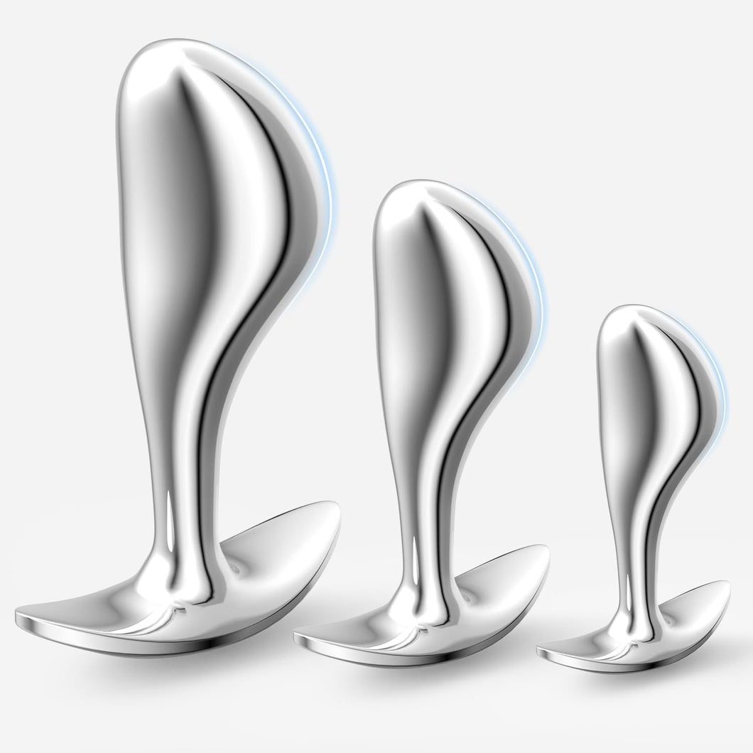 Yivans Anal Plug Anal Training Sets for Beginners - SM Fetish Sex Toys for Unisex Butt Plug with Flared Base Prostate Massager A