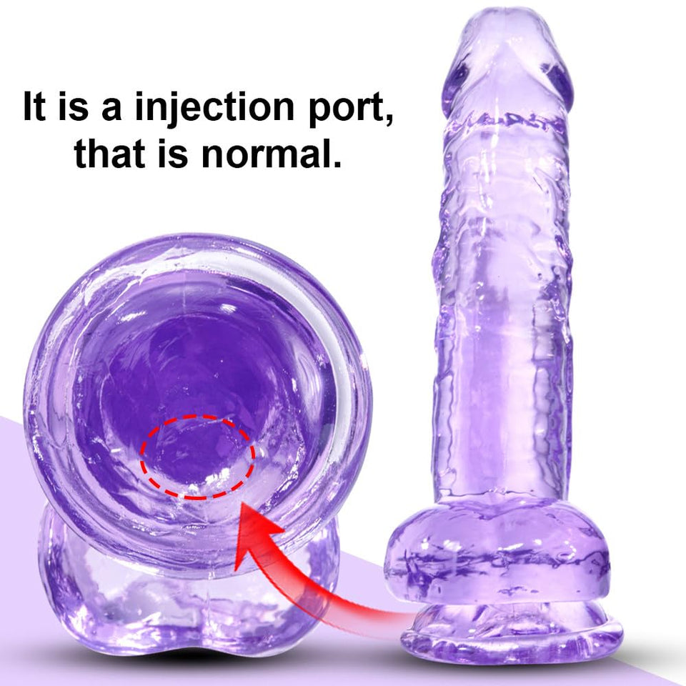 Purple Suction Cup Dildo - 8.2 '' Realistic Dildo, Large Adult Sex Toy with Suction Cup, Suitable for Women/Men/Gay, with Curved